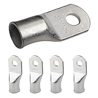 Vista 29 de SELTERM 25 piezas de lengüetas de cable de batería de cobre estañado de grado marino de 2/0 AWG de 3/8 pulgadas, terminales de anillo de calibre 00