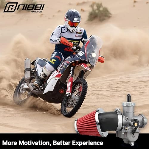 Miniatura 8 de Carburador NIBBI PE28 Carburador de 28 mm para motores de motocicleta de 200 cc y 250 cc con brida para motos de cross, pit bike, ATV, cuadriciclos