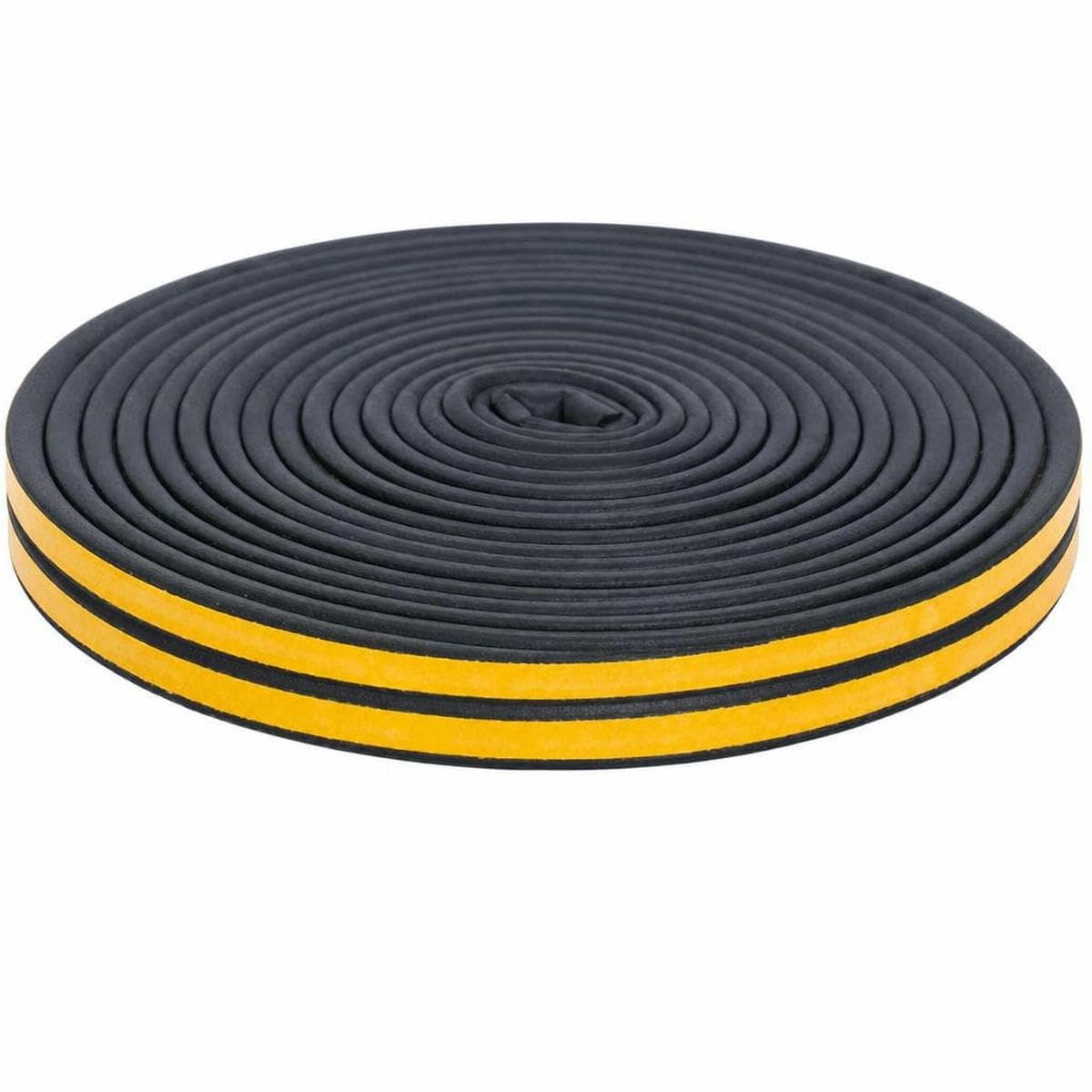 5M/10M Window Weather Strip Self-Adhesive Acoustic Rubber Foam Seal Strip Tape Windproof Insulation Door Weatherstripping-black-D-5M