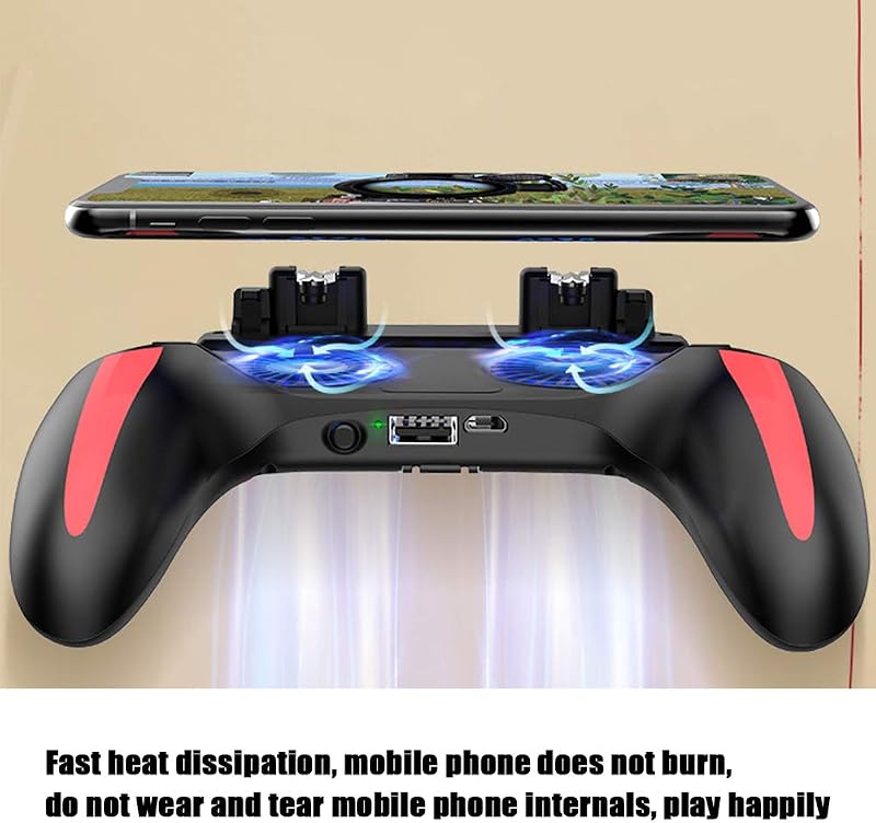 Cuifati Mobiltelefon Játékvezérlő Hűtéssel, Ergonomikus Gamepad Fogantyú 4.7-6.5 Colos Telefonokhoz