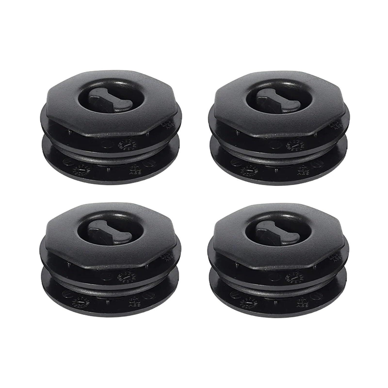 KXFVYNE Car Carpet Fixing Buckl Layer Foot Mat Fixed Clips Pad Anti-Skid Clamp Rotary Fastener Accessories(4set Black)