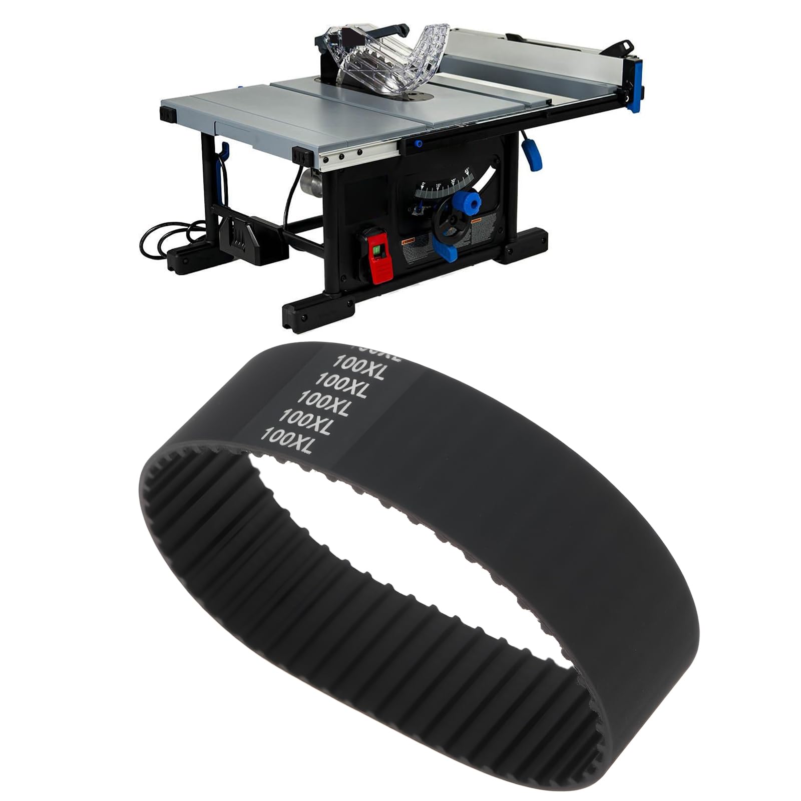 SG Store 2pcs 10Inch Table Saw Drive Belts 1Inch Width 50 Teeth Compatible with Delta 34-670 34-674 36-600 36-610 - Image 2