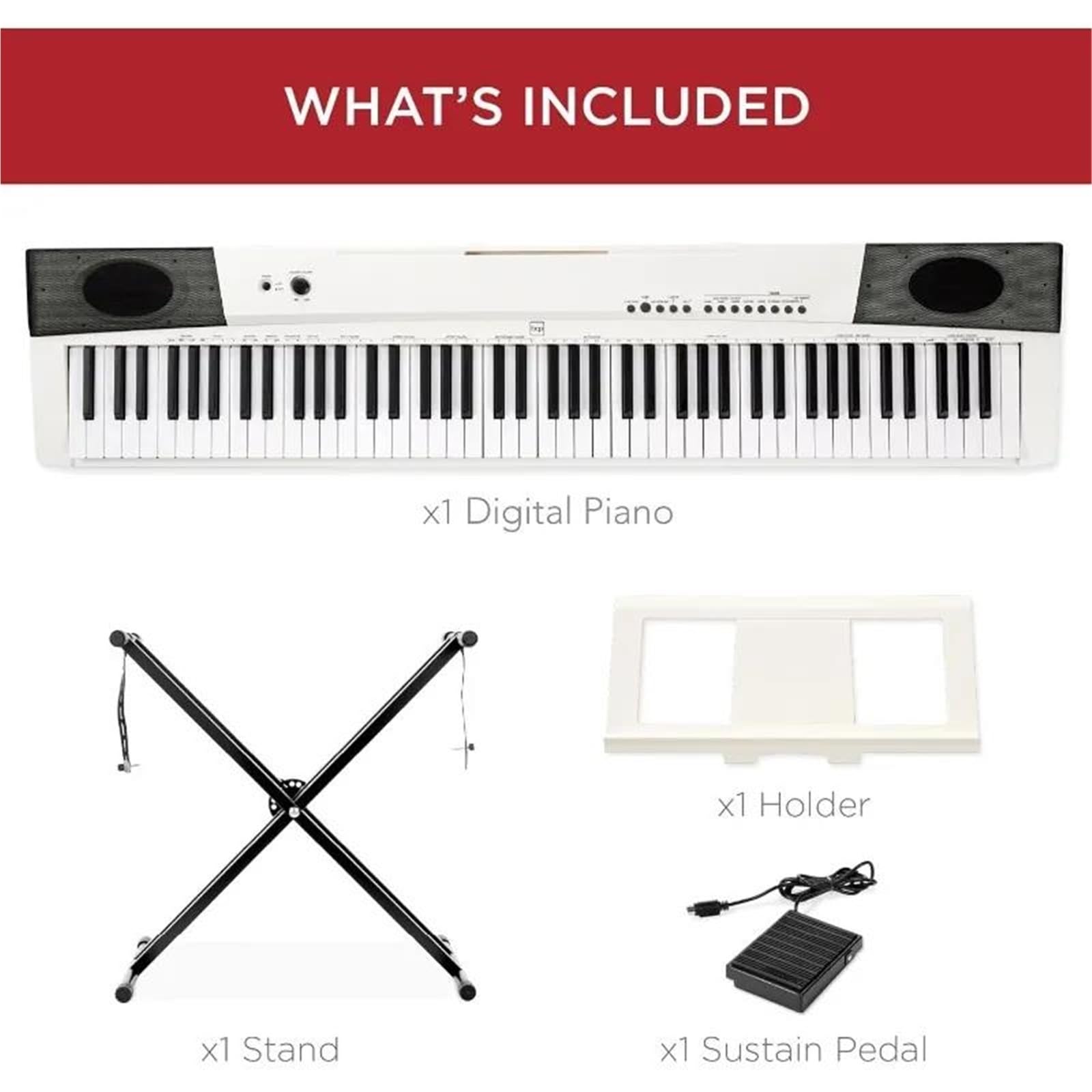 Pianoforte Elettronico Set Di Tastiera Elettronica Per Pianoforte Digitale A 88 Tasti Di Dimensioni Standard Con Supporto Semi Pesato E Pedale Sustain
