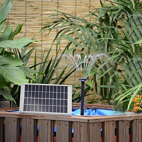 5W Solar Fountain Pump Garden Water Pump for Pond Birdbath, Maximum Flow 380L/H by JT - Thumbnail 3
