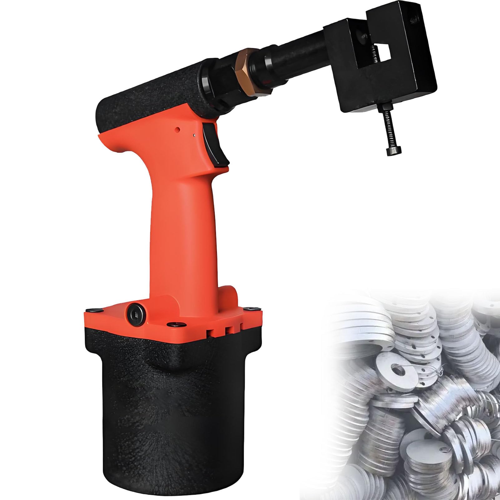 Punzonatrice Pneumatica Industriale, Pistola per Punzonatura di Metalli, Bassa Rumorosità, Potente Pressione di Aspirazione, per Ferro, Acciaio Inossidabile, Alluminio 4.2mm
