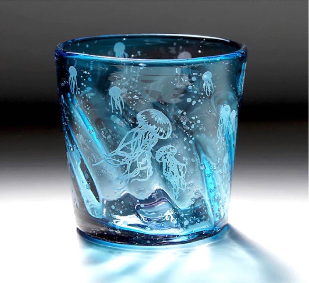 Amazon.co.jp: 皇艶ゆらゆらくらげの琉球グラスサンドブラスト