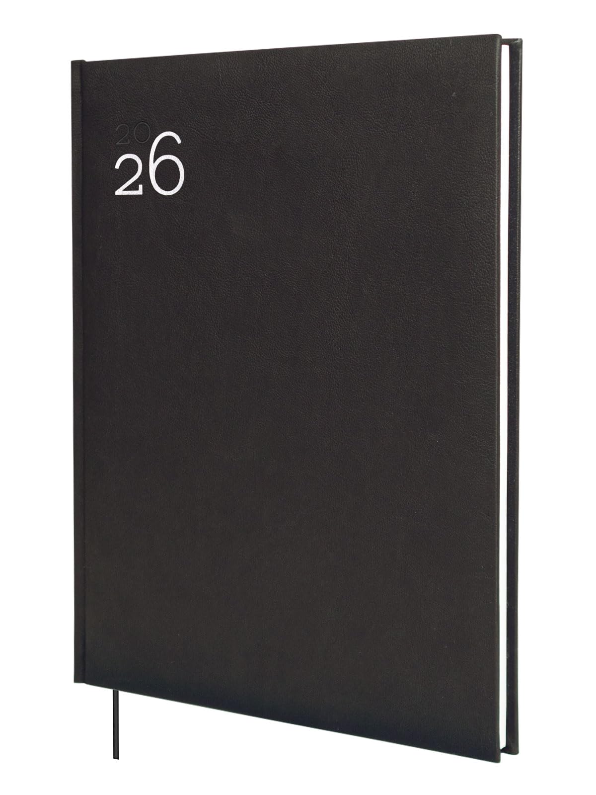 Finocam - Agenda 2026 Week to View Vertical | January - December (12 months) | 2026 Yearly Planner | Bound Hardcover Padded Milano - Black - Spanish