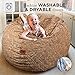 CordaRoy's Faux Fur Bean Bag Chair, Convertible Chair Folds from Bean Bag to Lounger, As Seen on Shark Tank, Tan - Full Size