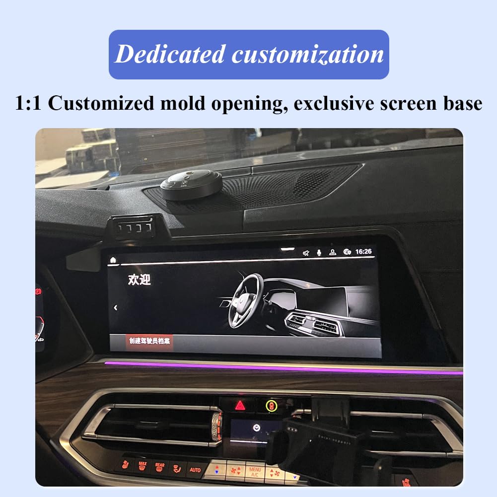 Car Phone Holder for BMW X5/X6/X7 Auto Accessories [Only for 2019-2022 X7 & 2019-2023 X5 & 2020-2023 X6 Screen Style] [Auto Lock Hands Free Cell Phone Mount Car fits for iPhone & All Smartphones]