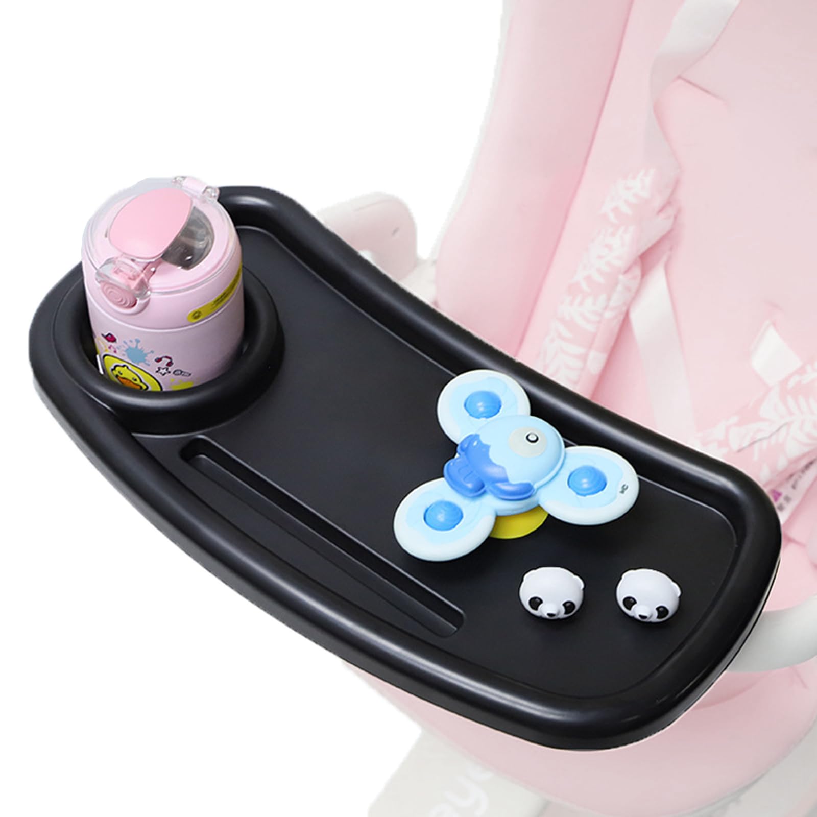 Vassoio Universale per Passeggino, Vassoio per Passeggino Universale, Vassoio Snack per Passeggino, Vassoio per Snack per Passeggino, Adatto per la Maggior Parte dei Passeggini (Nero)