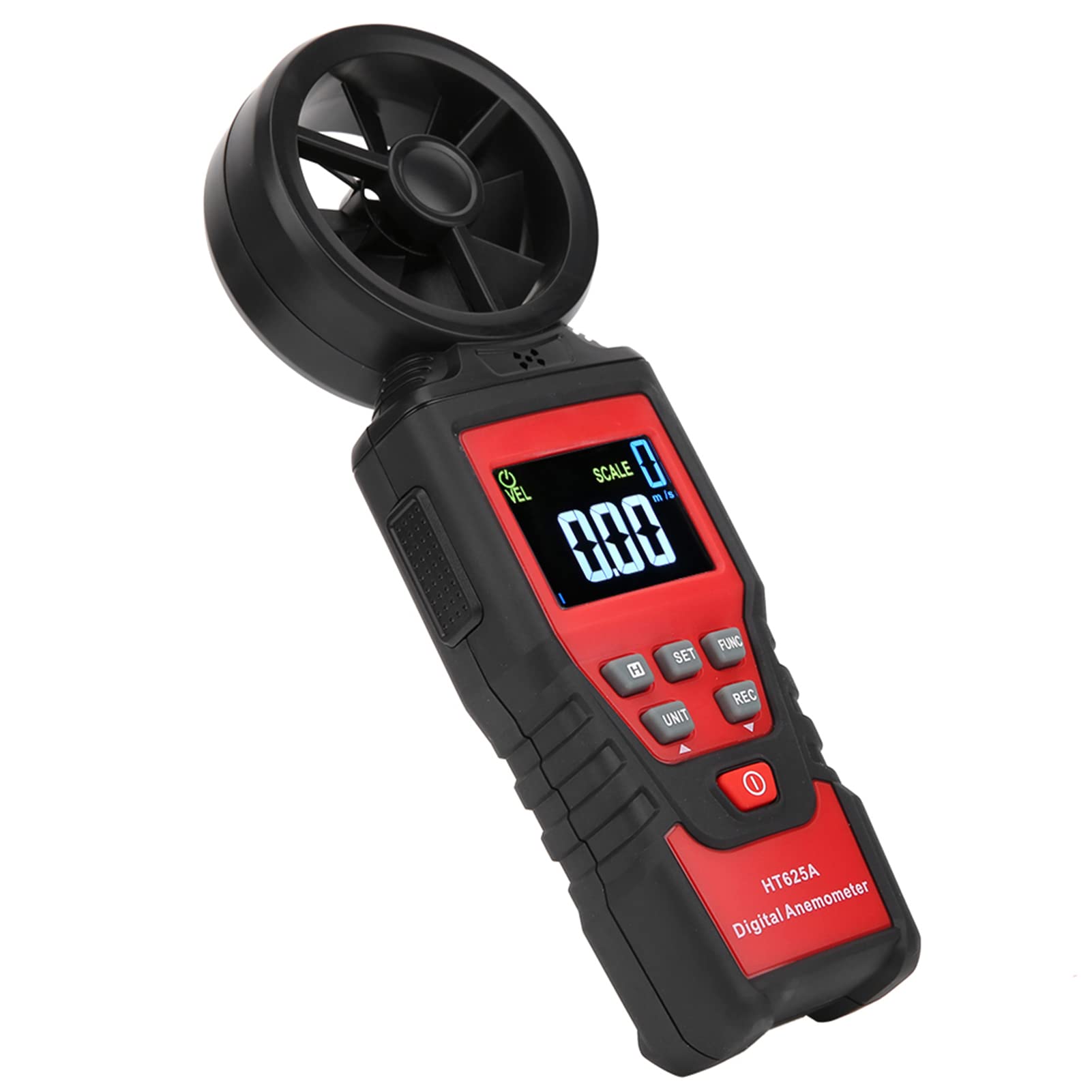 FTVOGUE Anémomètre Portable HT625B, Compteur Numérique de Vitesse du Vent avec écran LCD, Mesure le Volume d'Air et la Température pour les Activités de Plein Air