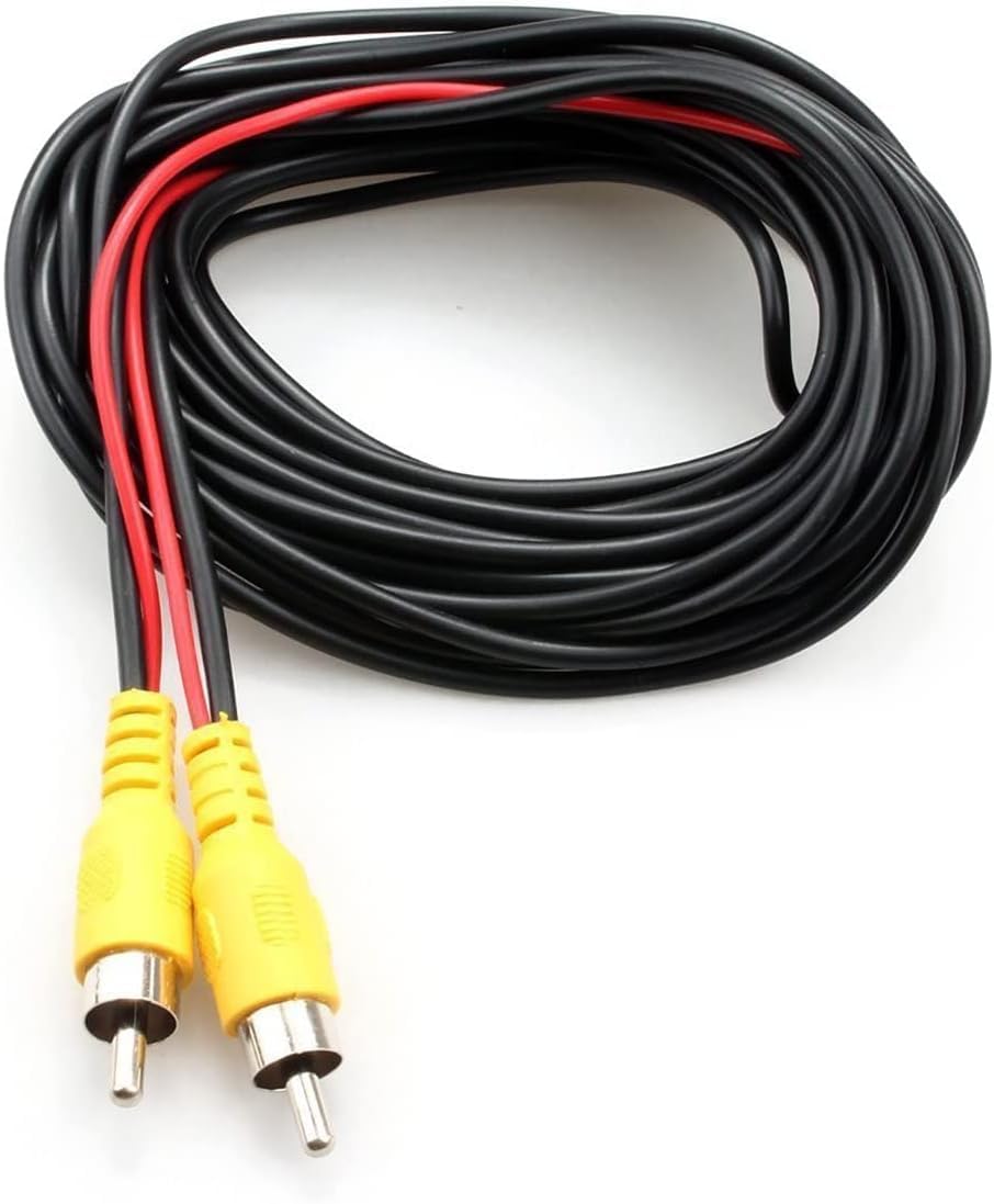Cavo Di Estensione Video RCA 10m OBEST – Maschio A Maschio Per Telecamera Retromarcia Auto, Monitor E Sorveglianza, Nero