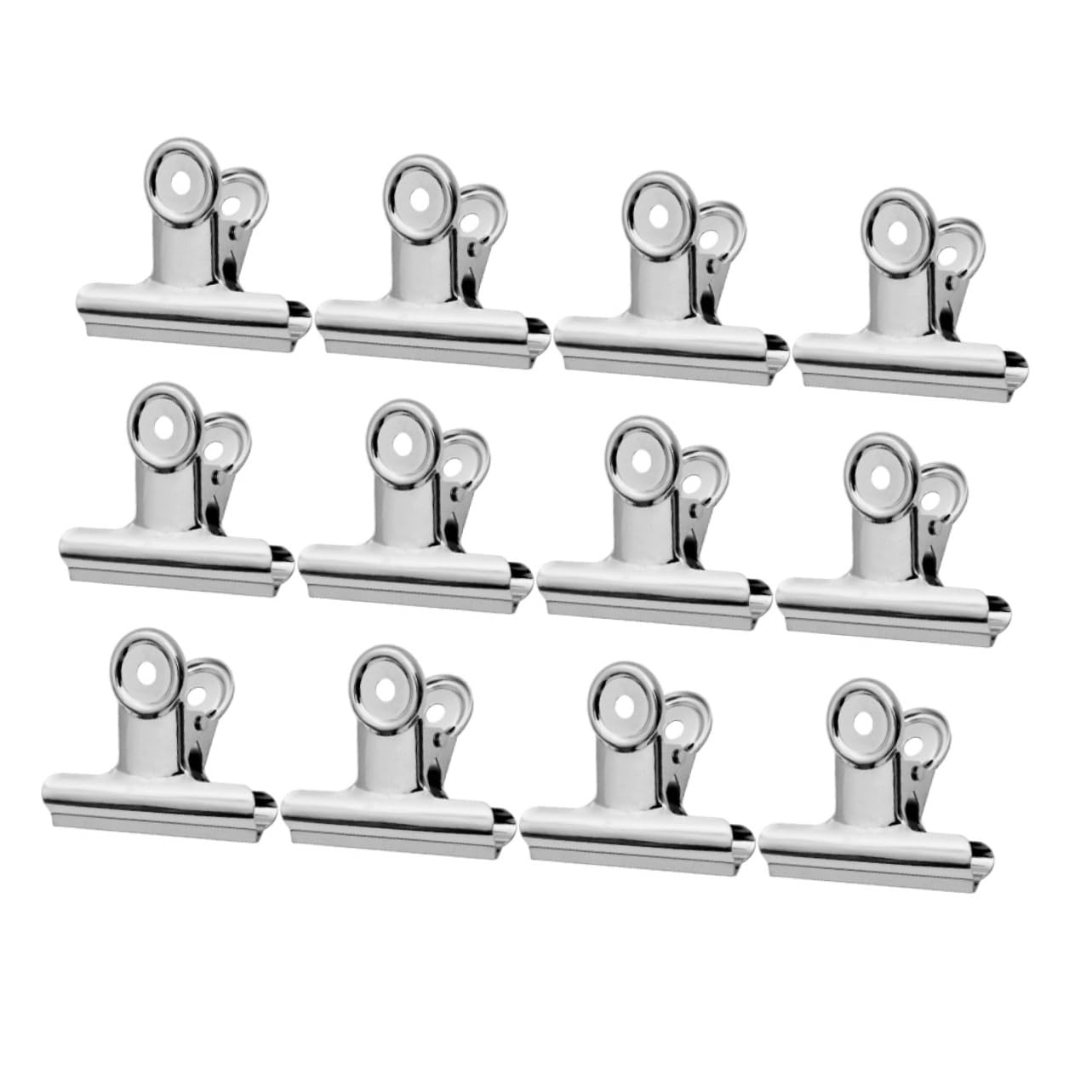 FOYTOKI 12pcs Nail Tip Extension Clamps Durable Metal Nail Fixing Clips Easy to Use for Manicure and Storage Convenient and Reusable