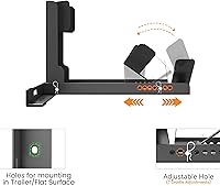Vista 7 de GRAND PITSTOP Universal Wheel Chock for Motorcycle Stand for Trailer Completely Adjustable Detachable Foldable Wheel Chock (Black V2)