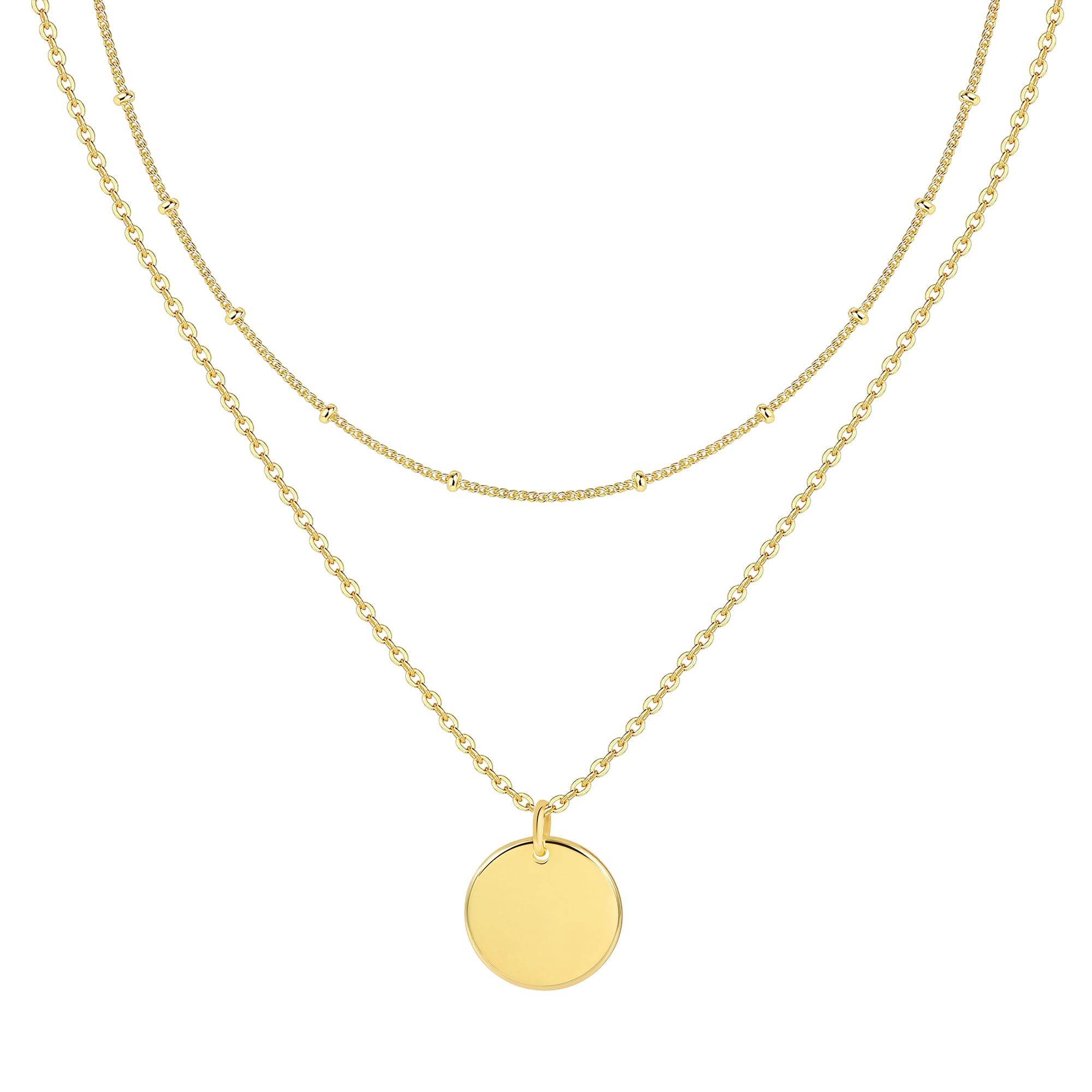 ALEXCRAFT 14K Chunky Ohrringe Gold Creolen Klein Damen Geome