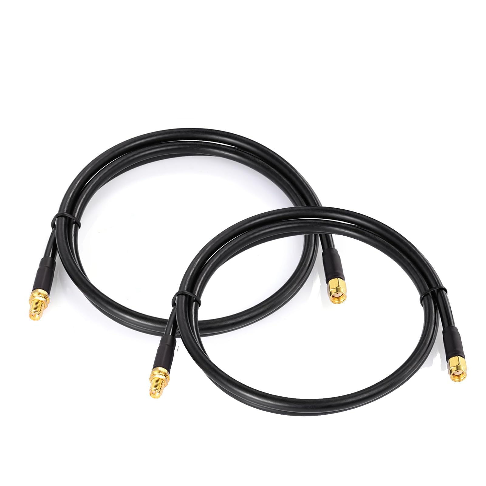 Bingfu Cavo RP-SMA Prolunga Antenna WiFi 1m Cavo ALSR240 Bassa Perdita RP-SMA Maschio a Femmina per Scheda di Rete Wireless Mini PCI Express PCIE Telecamera Gateway Router WiFi, Confezione da 2