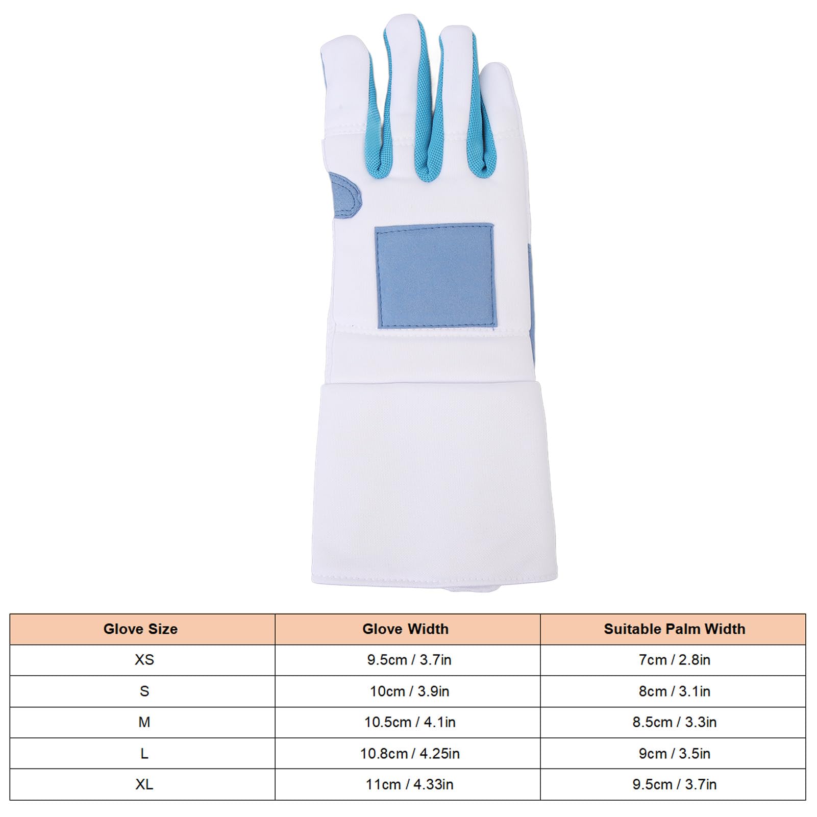 RiToEasysports Gants D'escrime, équipement D'escrime Main Droite Tissu tricoté Antidérapant Ajustement Confortable Gant D'entraînement D'escrime pour épée de Feuille de Sabre