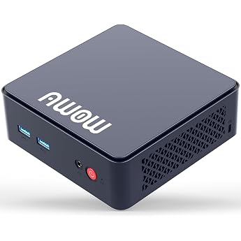 AWOW Mini PC with N95, 16GB DDR4 RAM, 512GB SSD, 4K UHD, Dual Display, WiFi 5, BT 5.2, Gigabit LAN AK10