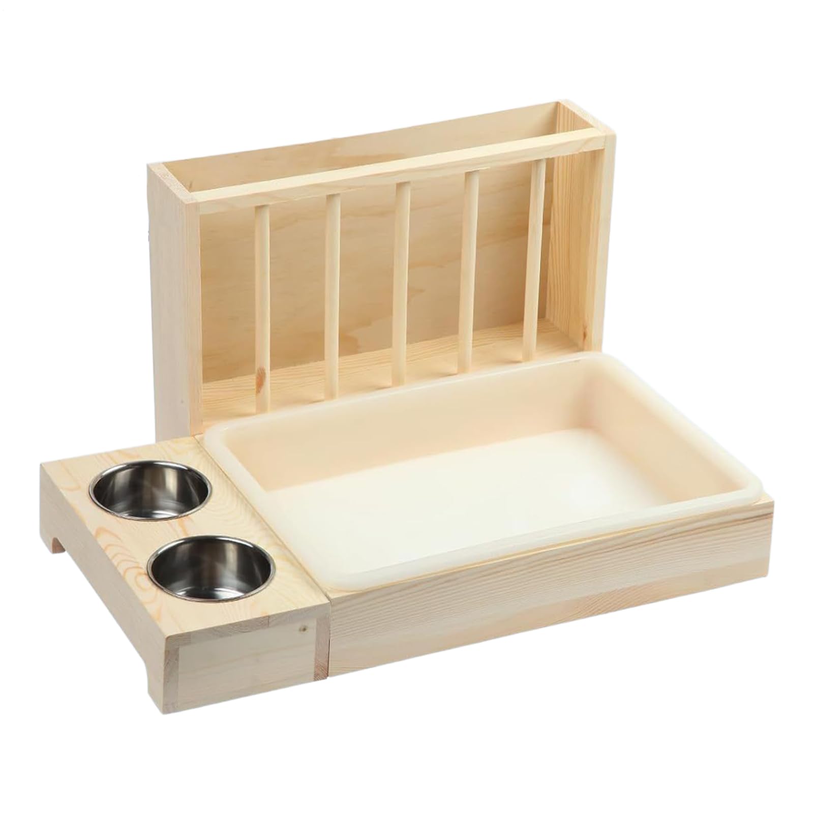 Mangeoire À Lapin Accessoires d'alimentation Multifonctionnels | Râtelier À Foin Lapin Cage Et Bol Nourriture Hamster pour Intérieur Extérieur Cage Maison Furet Hérisson
