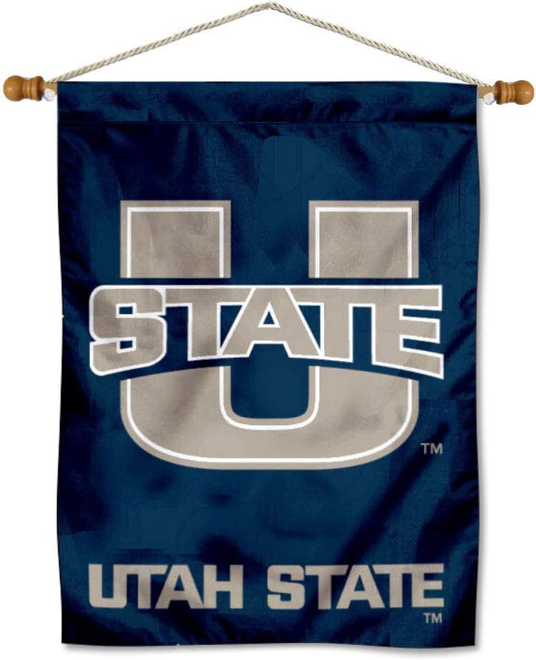 Utah State Aggies Banner with Hanging Pole