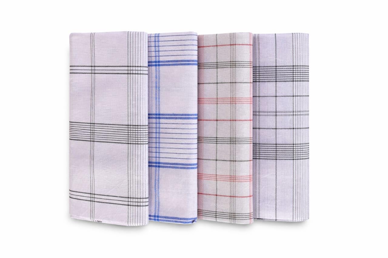 Men’s White Line Checked Stitched Lungi 2.1 Meter | Ready to Wear Cotton Blend Dhoti | Soft Comfortable Free Size Daily Wear | Classic Stripe Pattern Pack of 1 (Random Design)-image-29