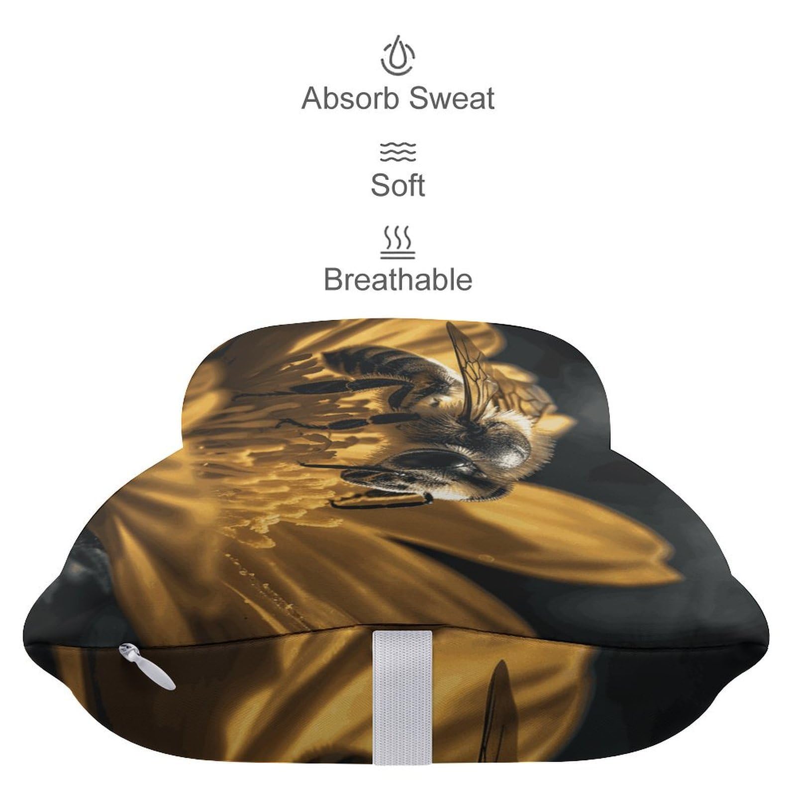 Almohada Serious Bee, núcleo de almohada de espuma viscoelástica, cojín, proporciona apoyo para el cuello, almohadas de coche para viajes y oficinas en casa.