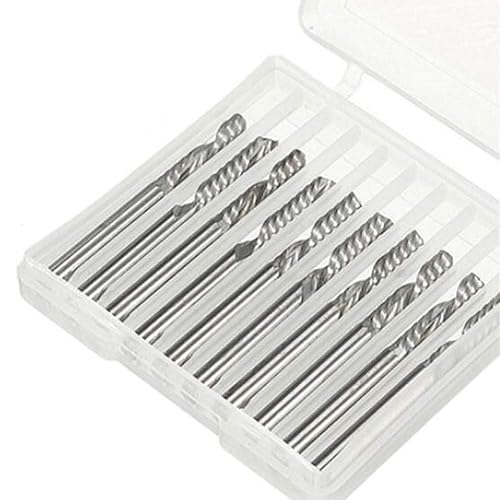 Miniatura 6 de 10 piezas de 18 de pulgada con un solo filo de 1 flauta, fresado en espiral, fresado CNC, herramienta de corte, longitud de flauta 0.866 in, OAL