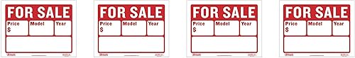BAZIC 12" X 16" para venta de automóviles y ventas de automóviles (2 líneas) (cuatro pak)