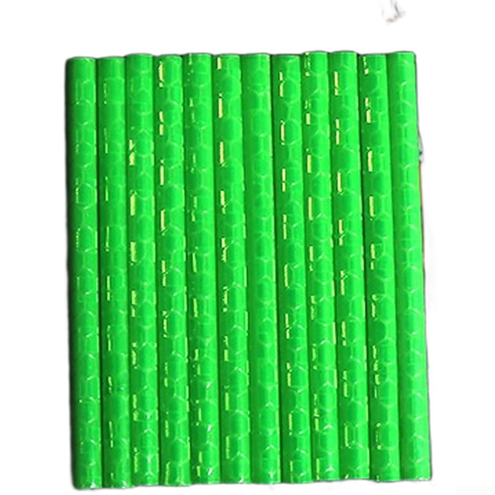 Glow In The Dark Bike Wheel Lights, Reflective Bicycle Spoke Accessories, Night Cycling Safety Gear For Kids, Waterproof Bike Rim Decorations Strips, Easy Snap ons Wheel Reflectors(Green)