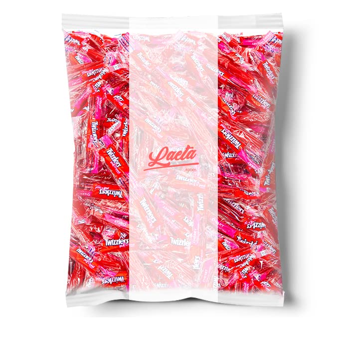 LaetaFood TWIZZLERS PULL 'N' PEEL Cherry Flavored Chewy Candy (Bulk of 3 Pound)