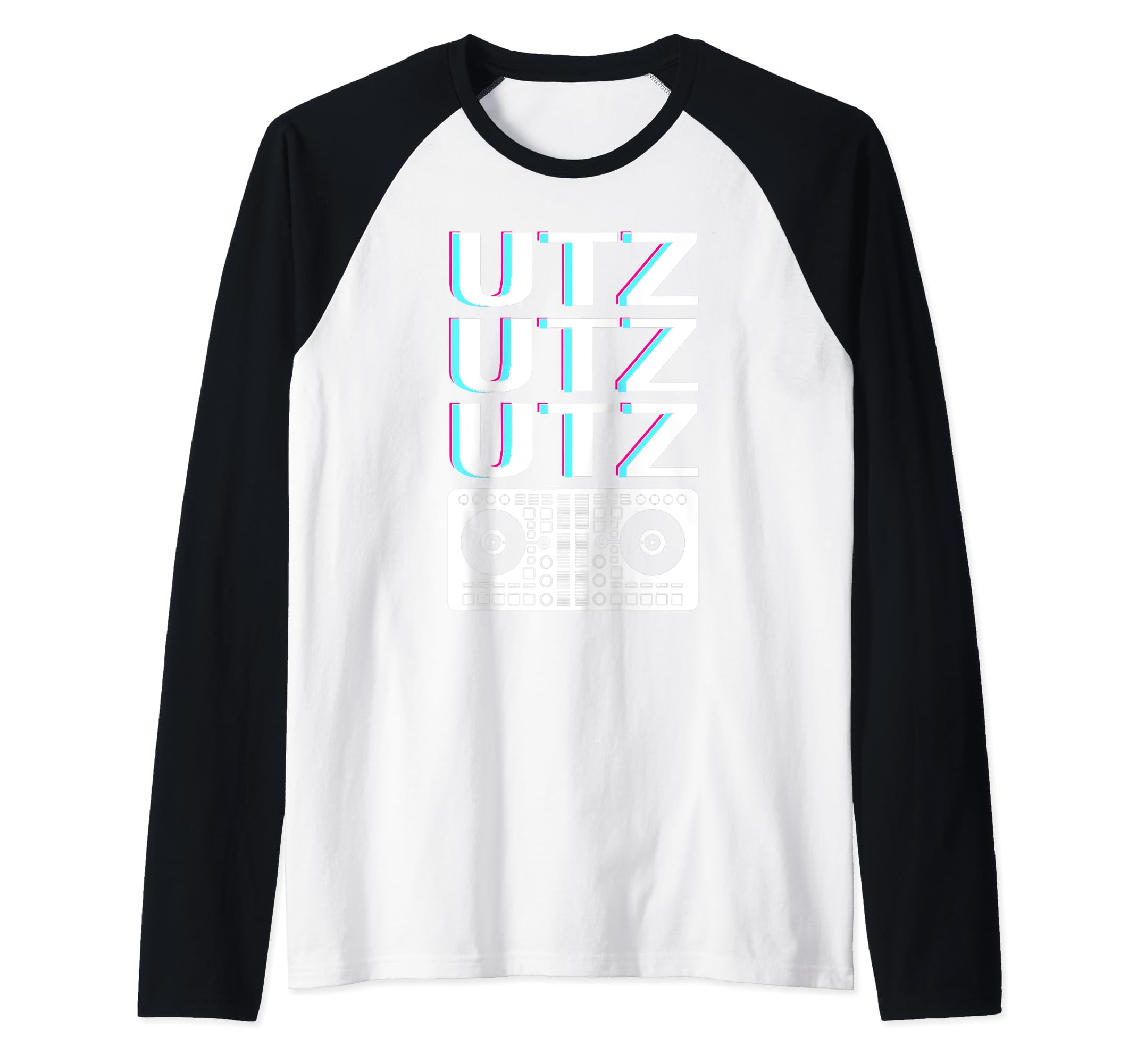 UTZ UTZ UTZ Cool Techno Beat Shirt Merch & Co.UTZ UTZ UTZ Cool Techno Beat Designs T-Shirt Present Gift Raglan Baseball Tee