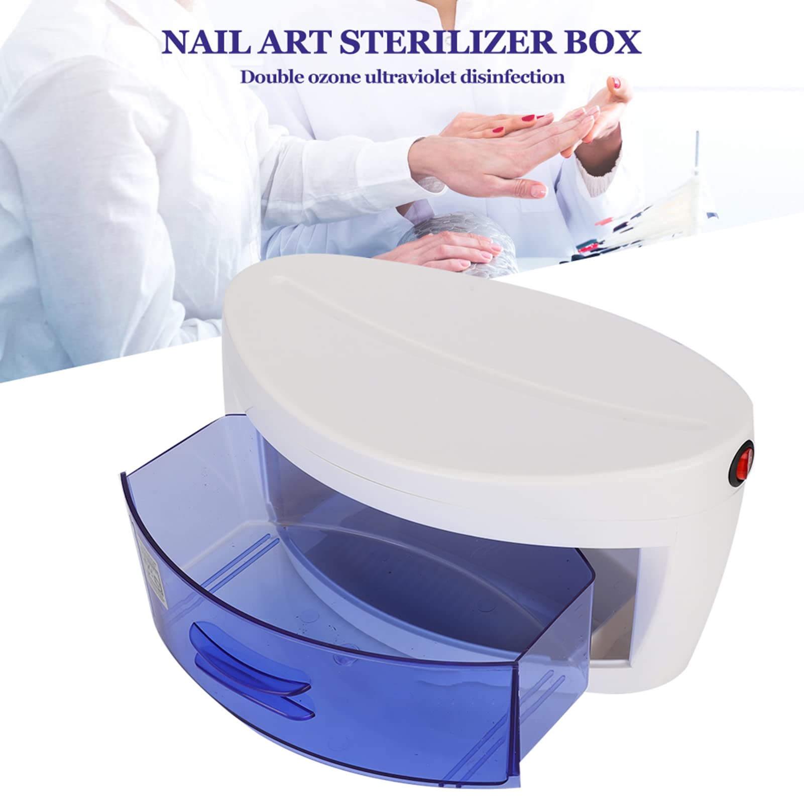 UV Nail Art Sterilizer Box Herramienta Portátil para una Desinfección Completa (Enchufe UE 220V)