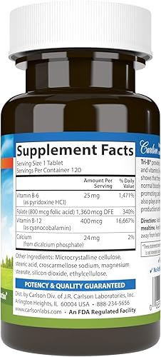 Miniatura 2 de Carlson Tri-B ácido fólico  vitamina B-6 y B-12 2001 1