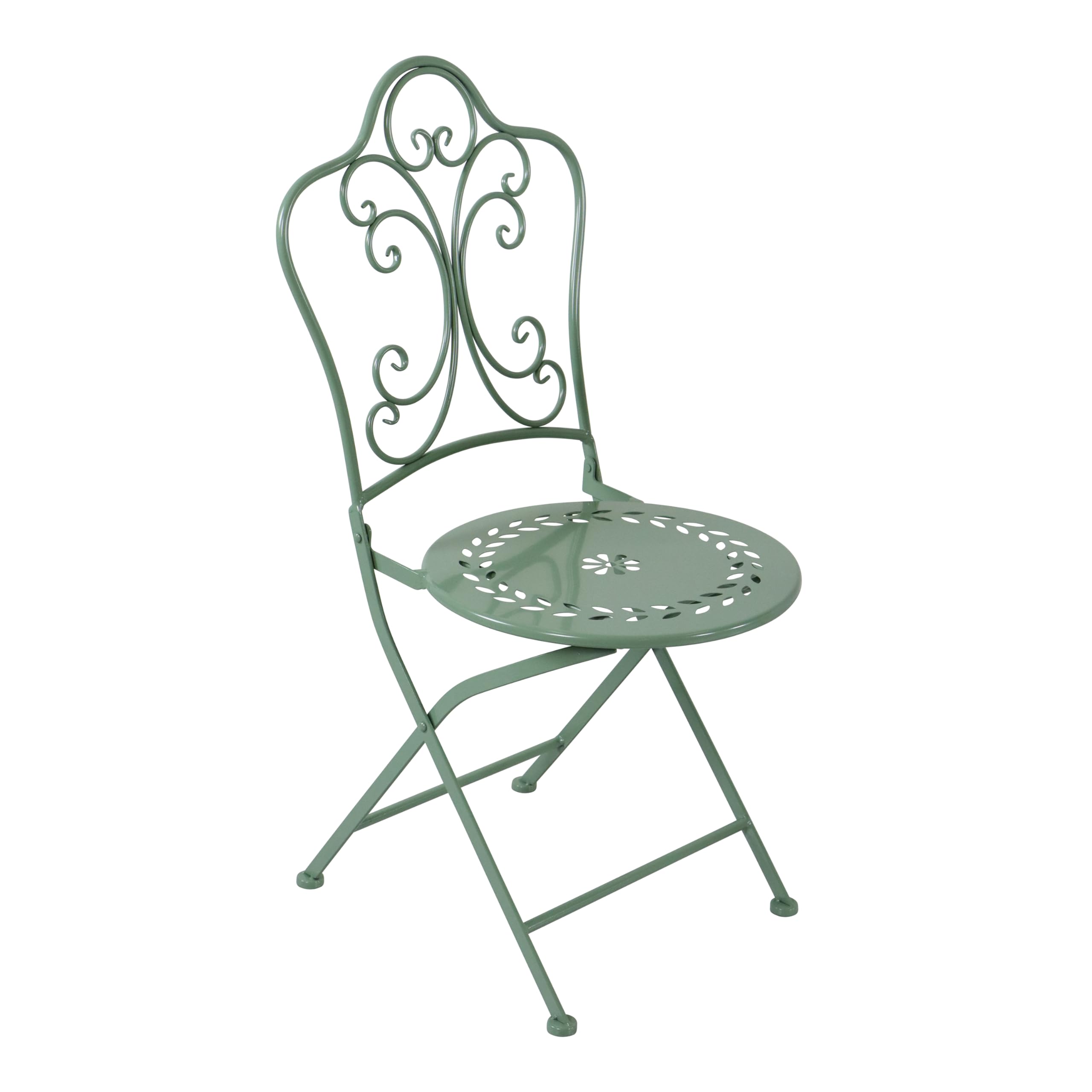 AXI Marilou Bistroset 3-teilig aus Metall in Pastellgrün | Bistrotisch mit 2 Stühlen | Bistro Gartenmöbel Set für Garten/Balkon/Terrasse | Balkonset/Sitzgruppe