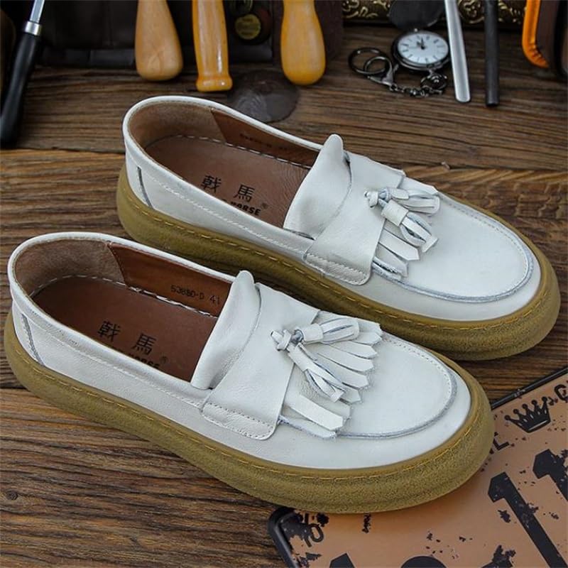 Men's Loafers Tassel Design Soft Sole Leather Inner Comfortable Breathable Walking Shoes Suitable for Sports and Casual Shoes4