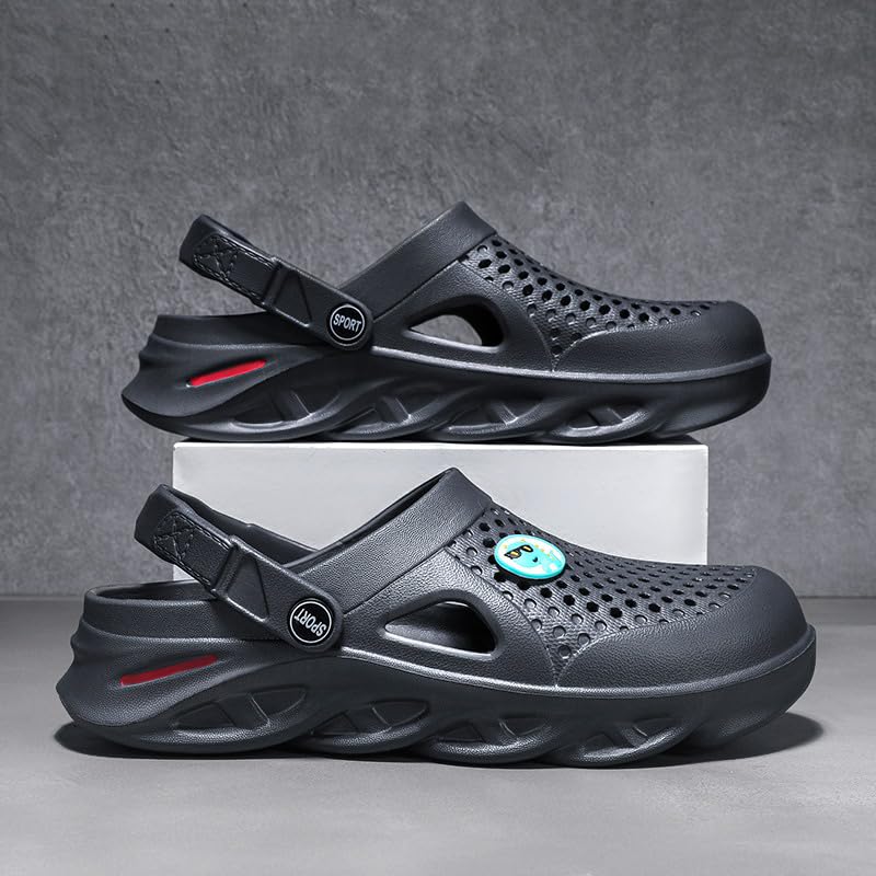 Image of Men's Clogs Garden Shoes Adult Mules Outdoor Sports Sandals Summer Water Beach Shoes Casual Slippers Lightweight Breathable Non-Slip