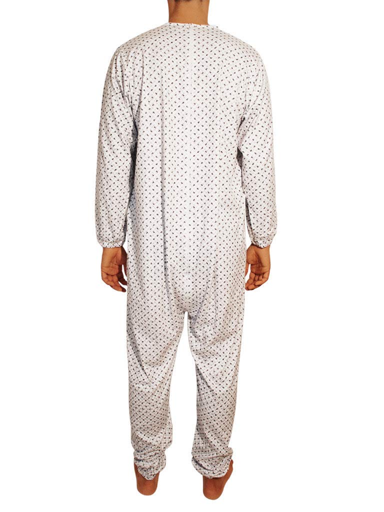 ZANI LUIGI ANGELO Pijama completo de invierno para hombre y mujer, manga larga con cremallera trasera, 100 % algodón, fabricado en Italia