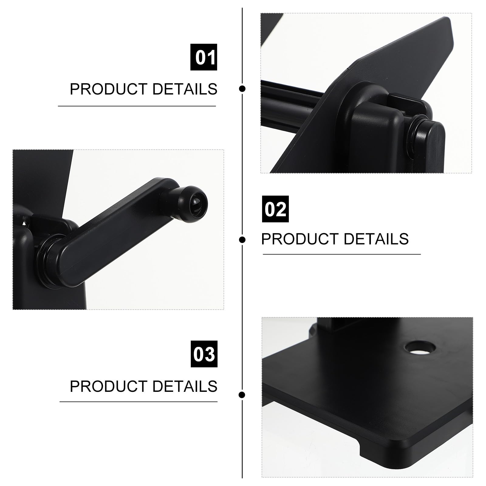 jojofuny Porta Etichette Portatile e Robusto in Plastica Manuale Nero Supporto Portarotoli e Avvolgimento Manuale per Pezzi Esterni Accessorio Ufficio