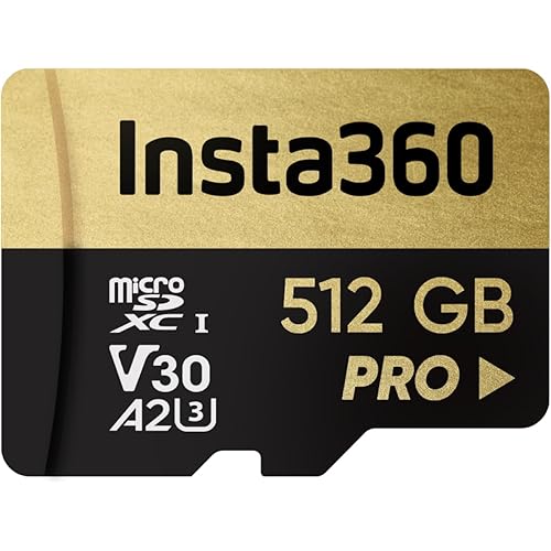 Insta360 512GB PRO microSDXC Memory Card, V30, A2, UHS-I, 90 MB/s Read/Write Speed