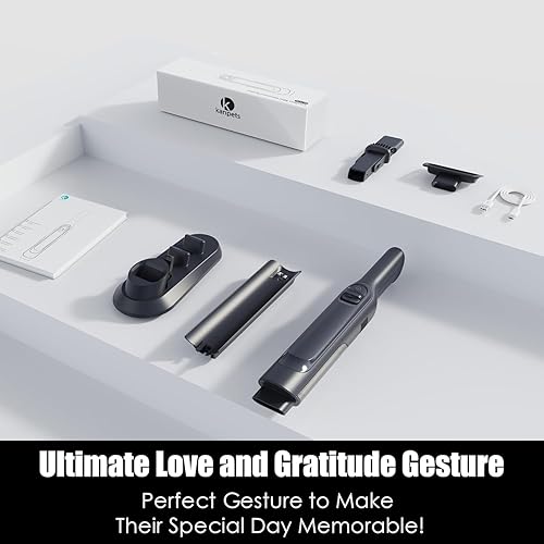 Miniatura 2 de Aspiradora de mano inalámbrica, ligera de 1.4 libras con potente succión, base de carga, taza de polvo vacía y desmontable de un solo toque, mini