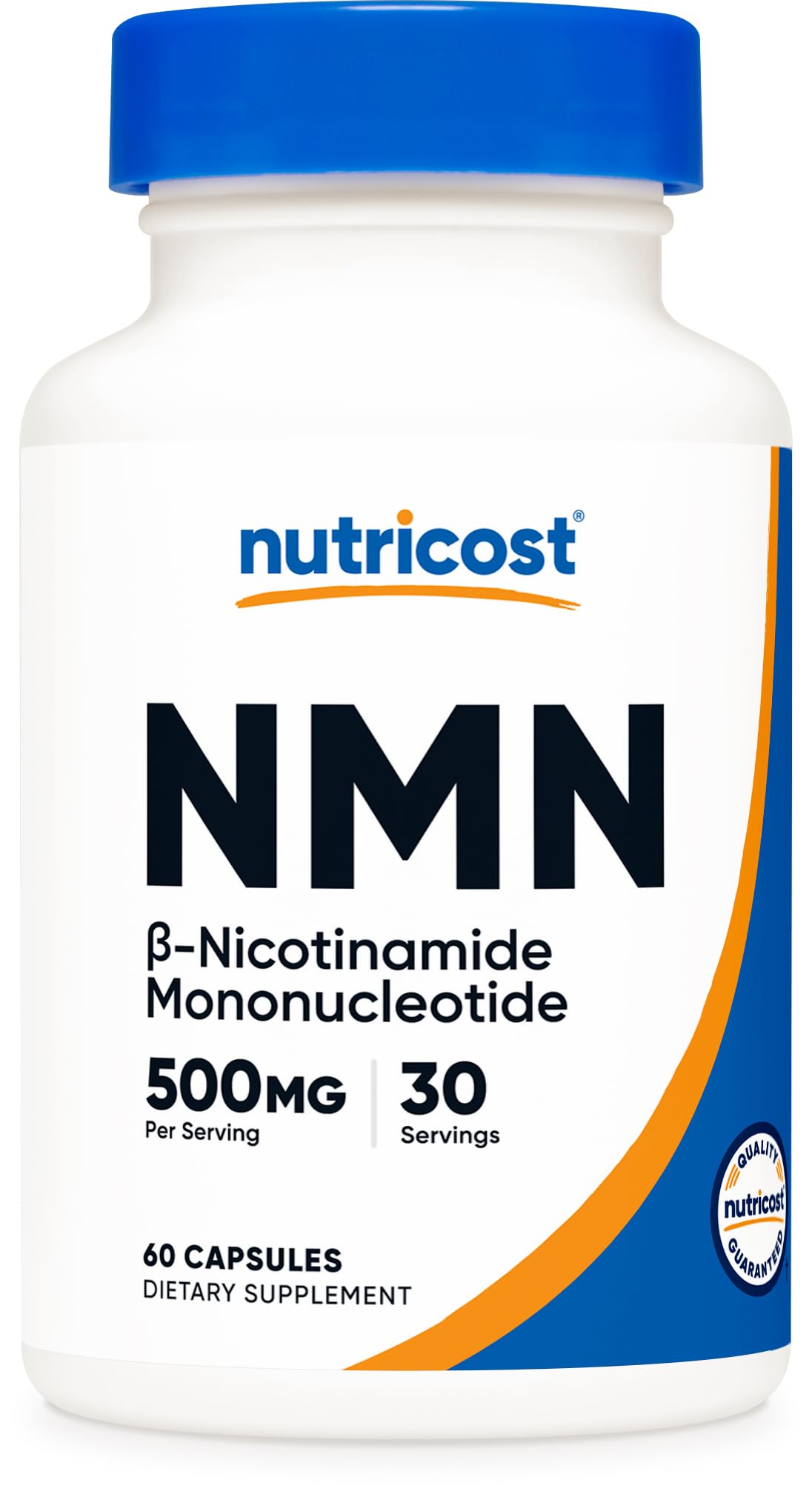 Nutricost NMN (Nicotinamide Mononucleotide) 500mg, 60 Capsules - Vegetarian Friendly, 30 Servings, Gluten Free, GMO Free