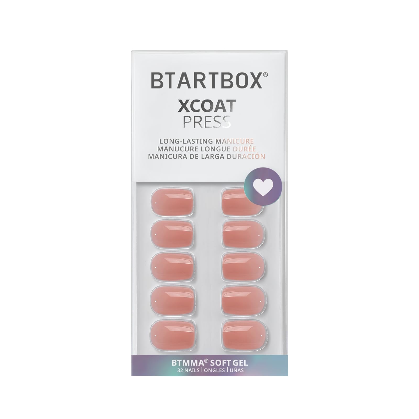 BTArtbox Press On Nails French Tips - 32 Pcs Short Square False Nails With Nail Glue and Adhesive Nail Tabs, No Fade Out Stick On Nails in 16 Sizes, Soft Gel Fake Nail for Women, Classic White — view 140