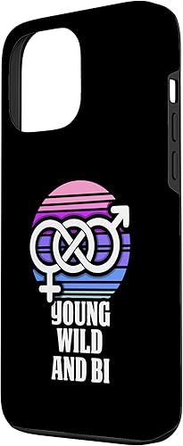 Miniatura 2 de iPhone 13 Pro Max Young Wild and Bi - Funda de orgullo bisexual