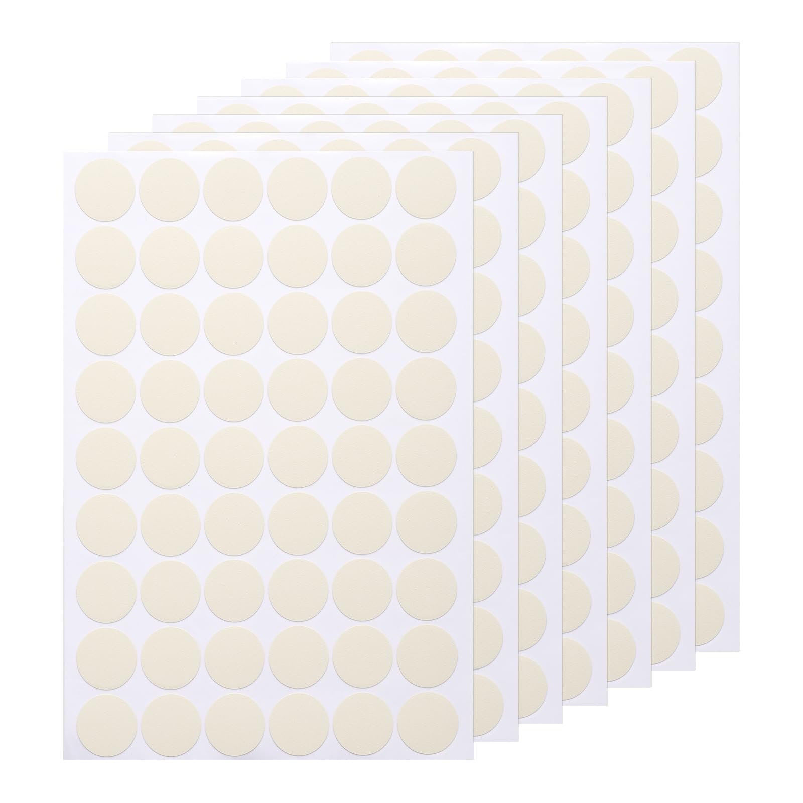 Autocollants PVC pour trous de vis 2,1cm pastilles adhésives blanches masquage meuble