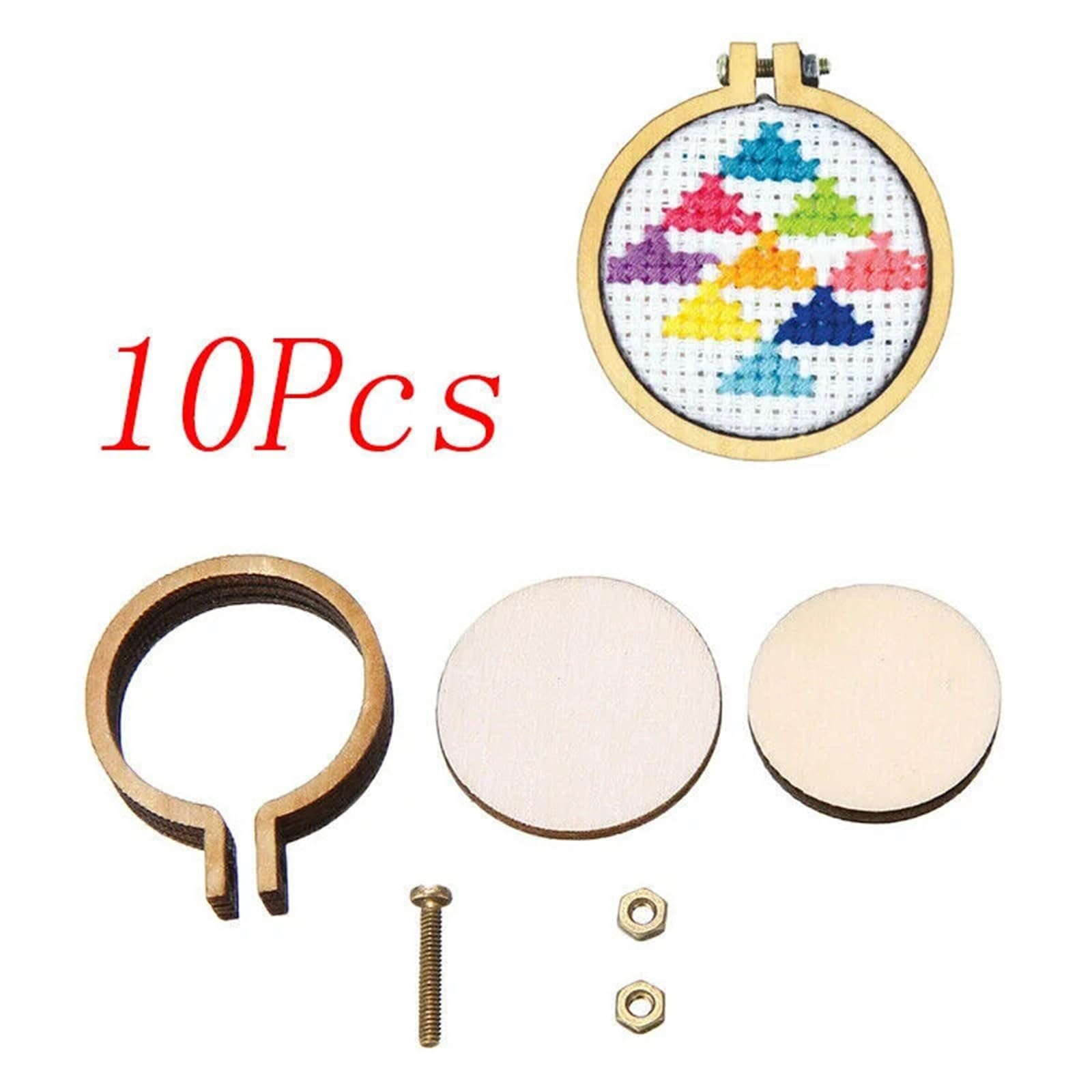 Ramki do haftowania, Drewniana ramka do haftu krzyżykowego, 25 mm, opakowanie 10 lub 20 sztuk(20pcs)