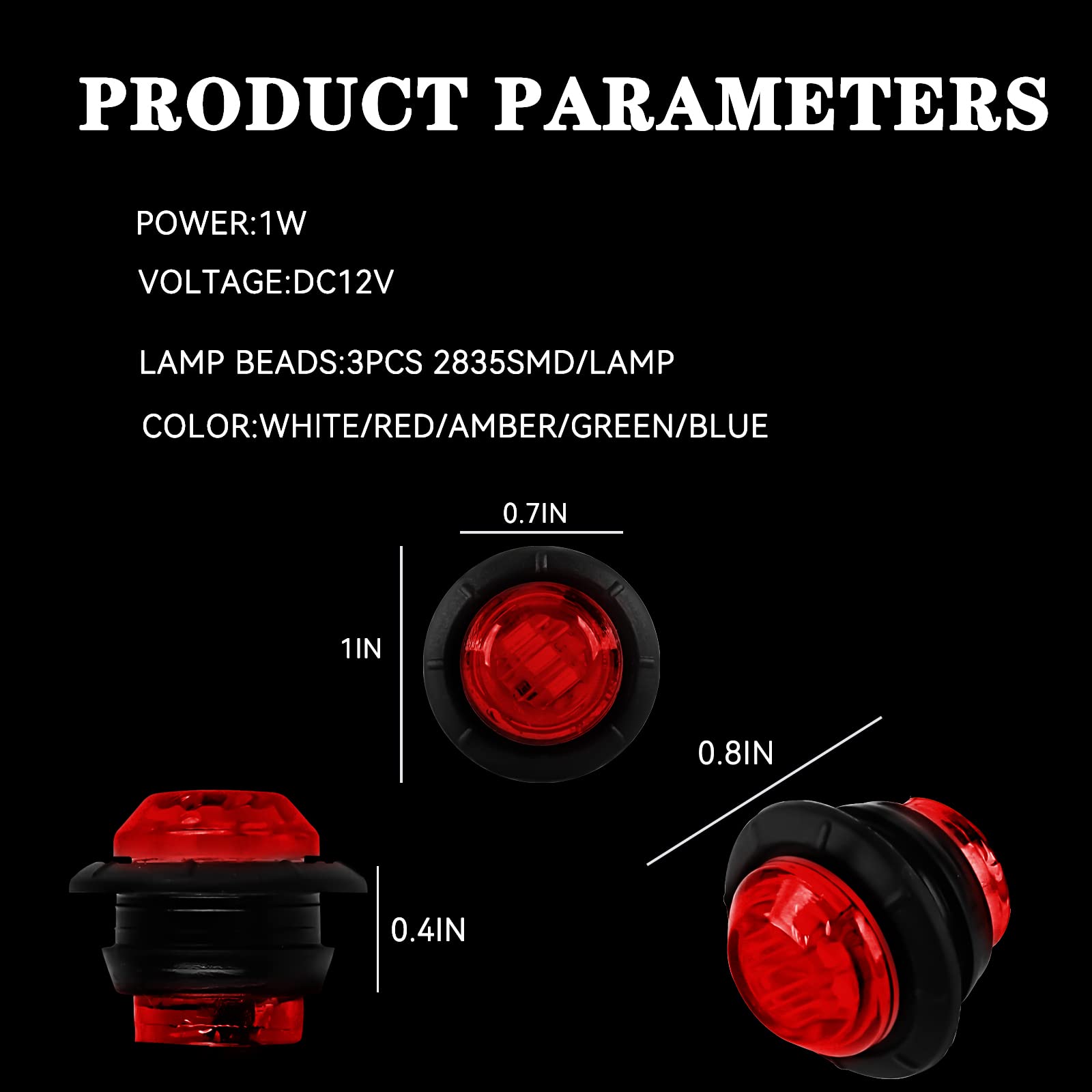 Sidaqi 30PCS Round 3/4