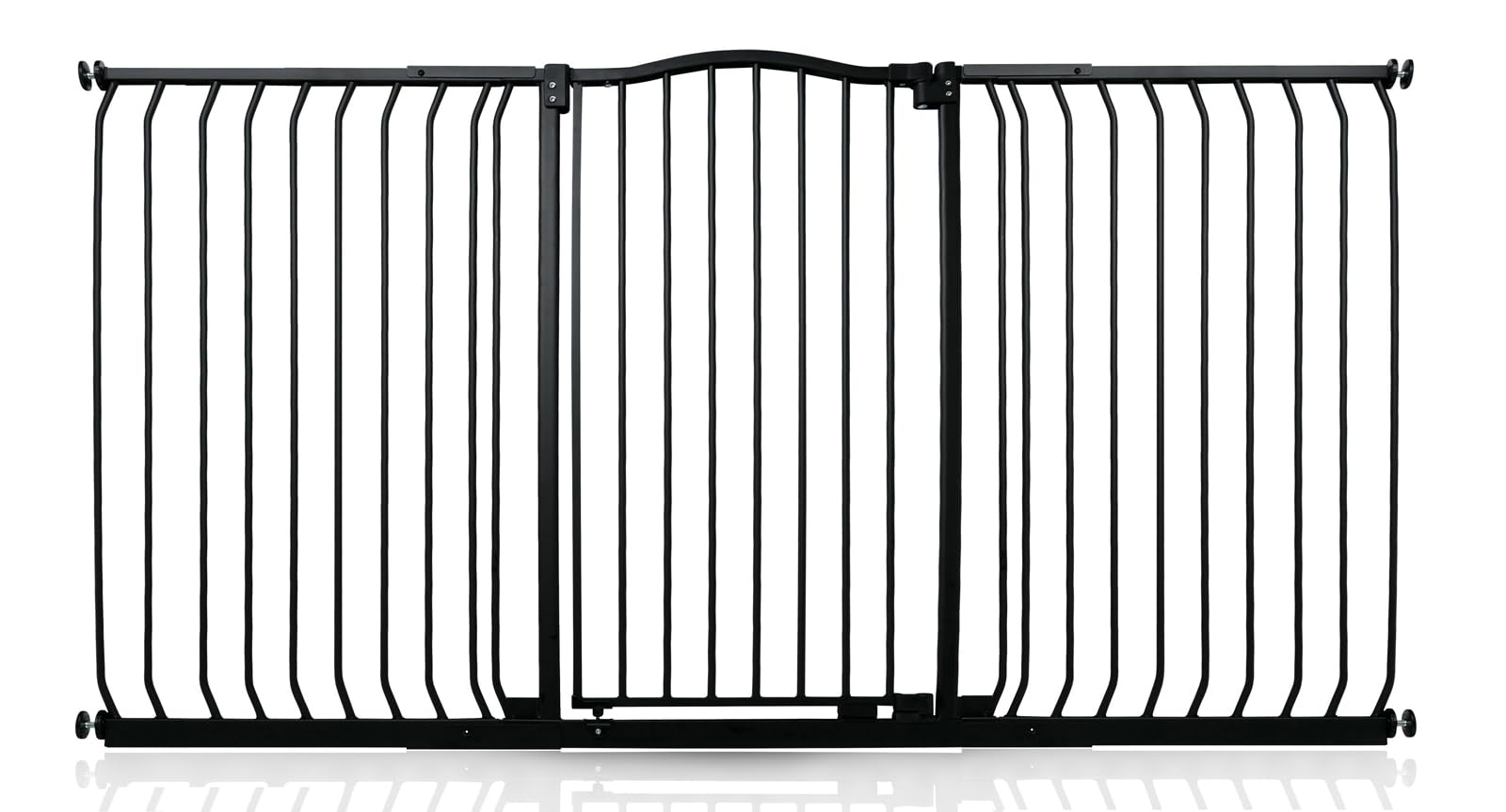 Safetots Extra Tall Curved Top Safety Gate, 116cm - 125cm, Matt Black, Extra Tall 100cm in Height, Pressure Fit Stair Gate, Baby Gate for Doors Hallways and Spaces, Safety Barrier, Easy Installation — view 23