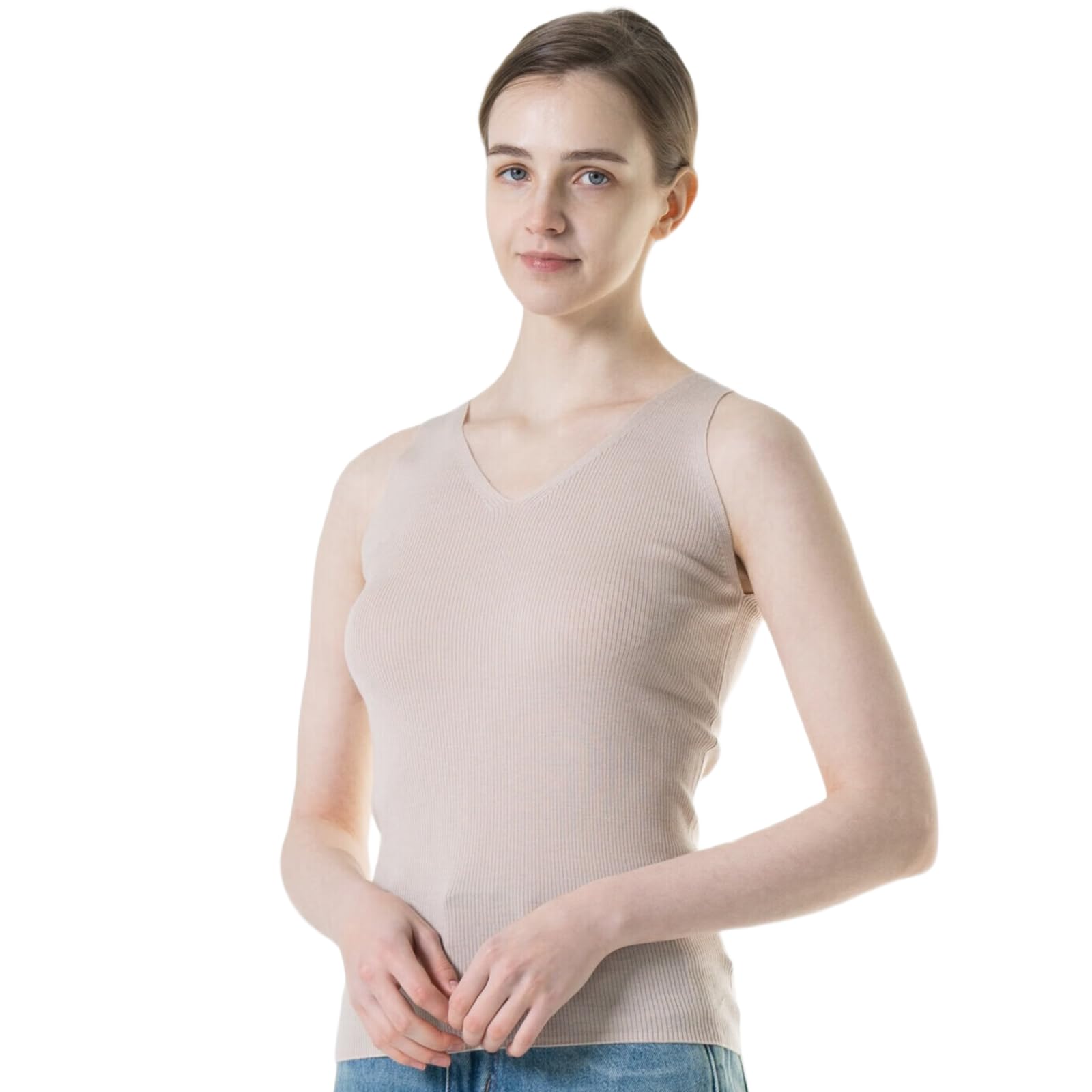 100 Merino Wool Women Tank Top Wool Shirt for Women Soft Lightweight Breathable V-Neck Sleeveless Vest