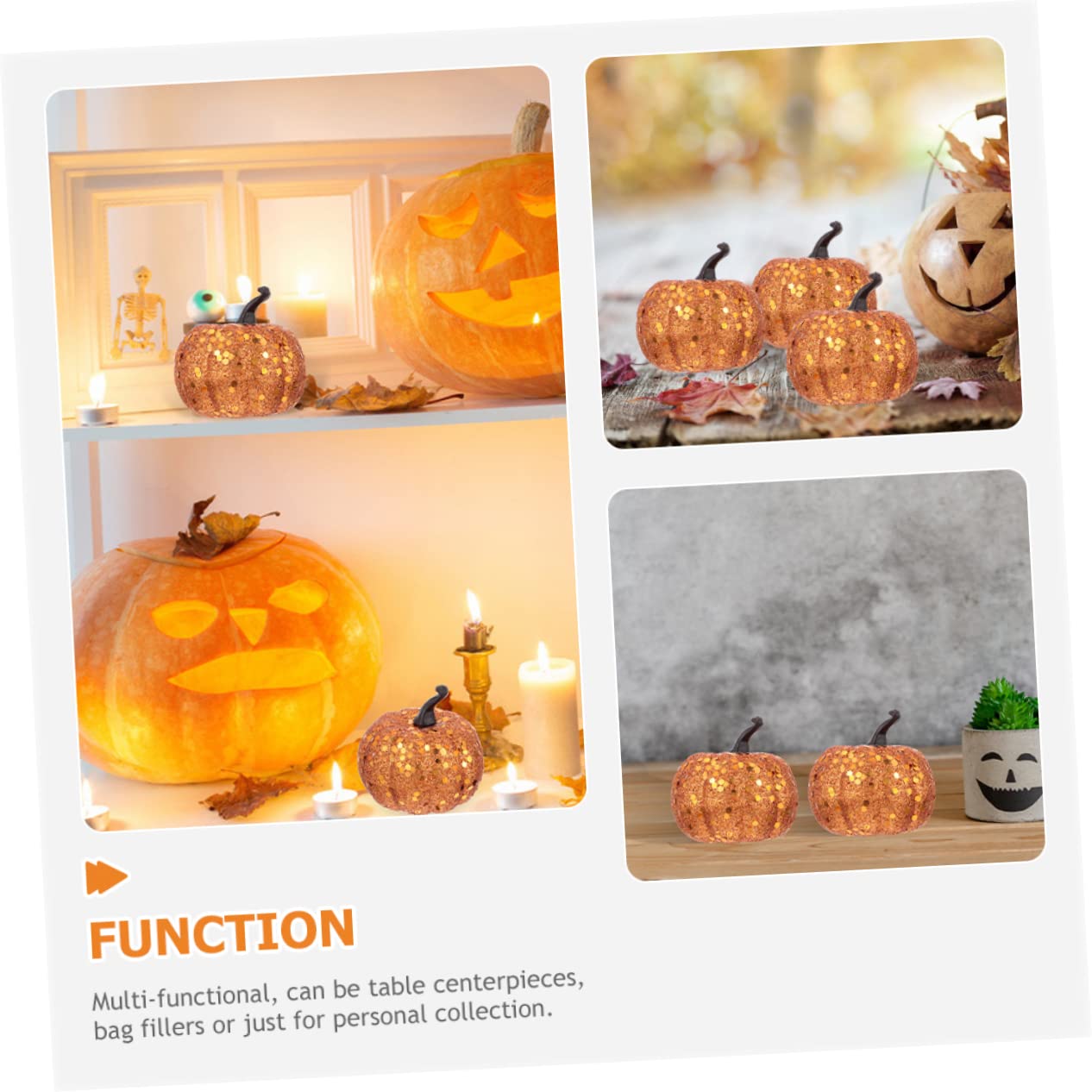 40stücke Künstliche Kürbis-Dekoration Für Halloween Herbst Vielseitig Einsetzbar Für Tischdekoration Erntefest Party Persönliche Sammlung