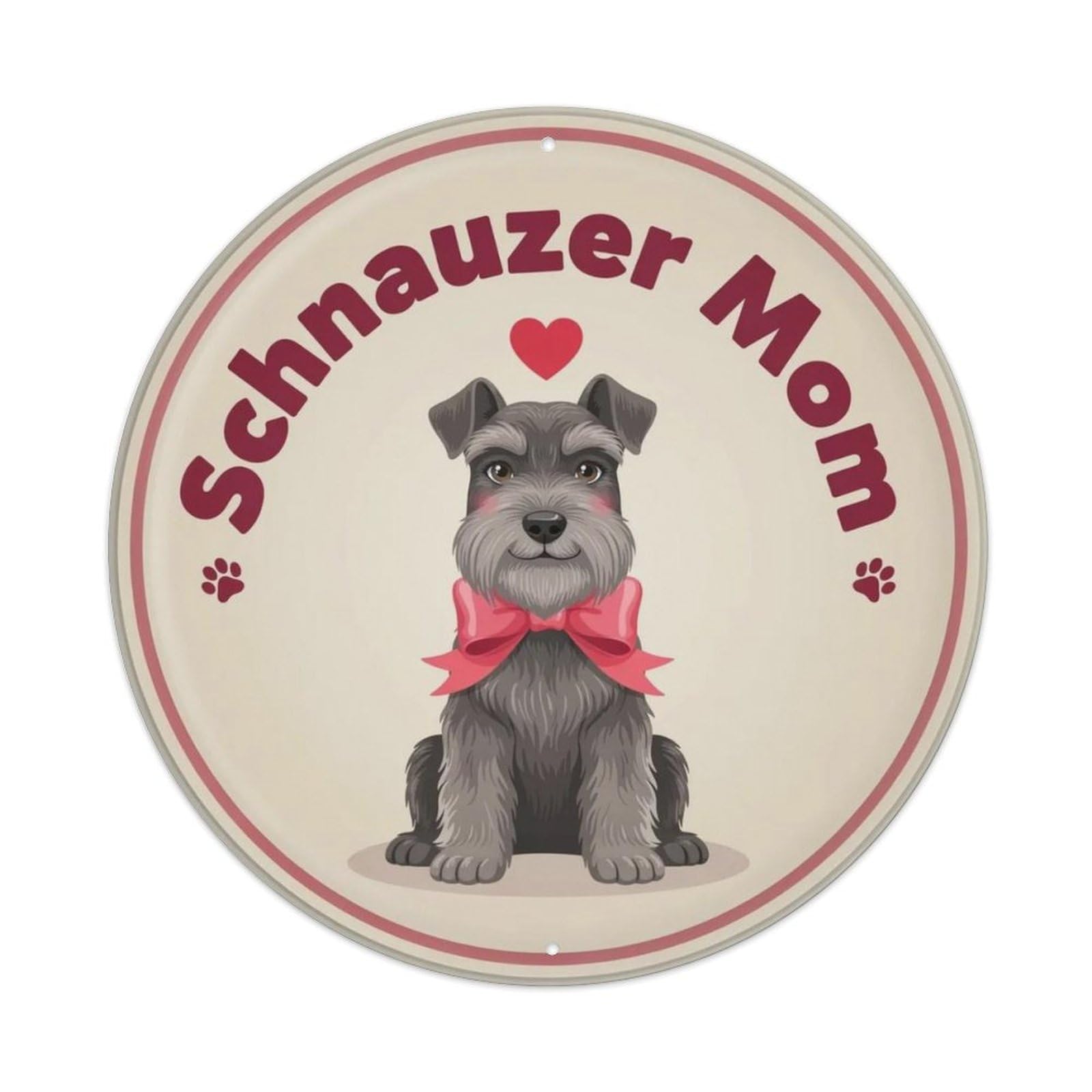 Schnauzer Mom Metal Tin Sign Plaque